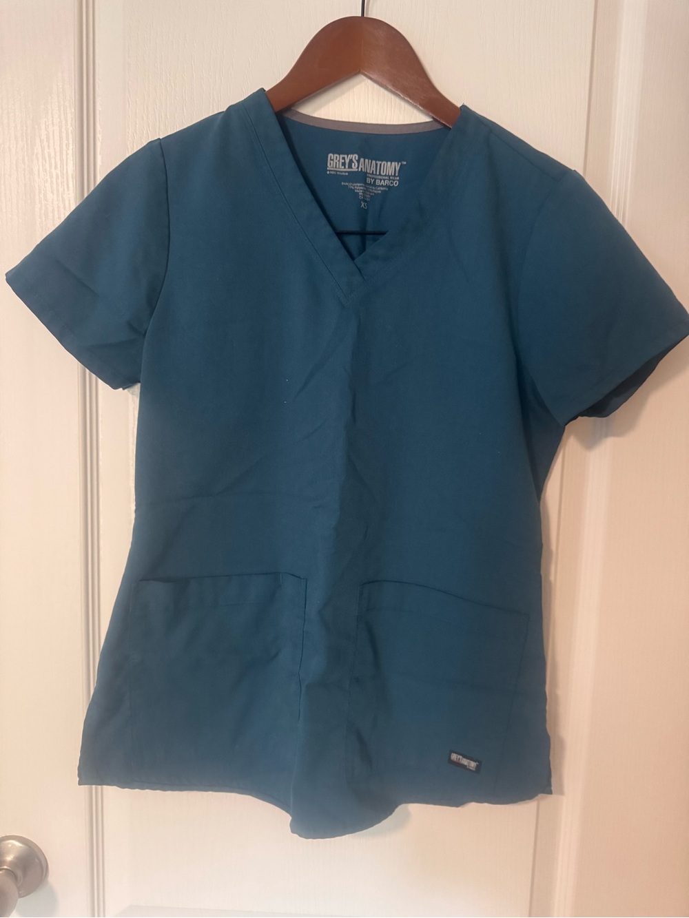 Grey's Anatomy Teal V-Neck Short Sleeve Scrub Top